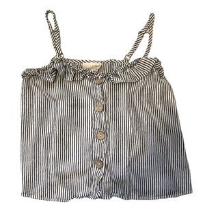 Universal thread blue and white striped Top Medium